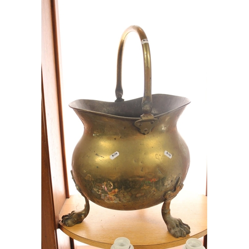 71 - Brass coal scuttle.