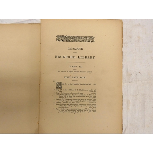 102 - SOTHEBY, WILKINSON & HODGE.  The Hamilton Palace Libraries.  Catalogues of the First, Second &am... 