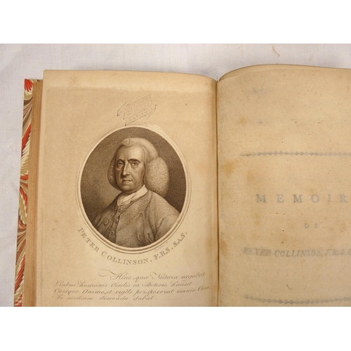 11 - LETTSOM JOHN C.  Memoirs of John Fothergill M.D. Eng. frontis & 5 eng. plates. Rebound... 