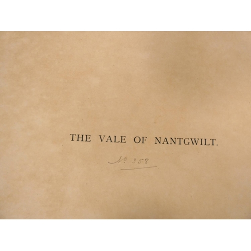 13 - TICKELL R. EUSTACE.  The Vale of Nantgwilt, A Submerged Valley. Ltd. ed. Map, sections &am... 