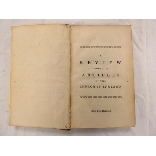 19 - WILTON SAMUEL.  A Review of Some of the Articles of the Church of England to Which a Subsc... 