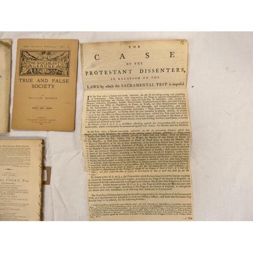 21 - Pamphlets & Ephemera.  5 various items incl. Report of the Proceedings at a Meeting of... 