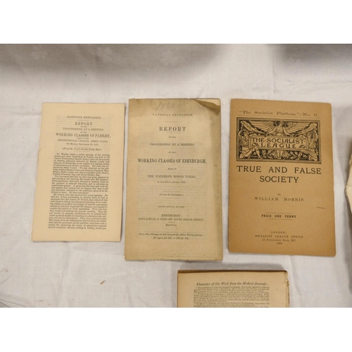 21 - Pamphlets & Ephemera.  5 various items incl. Report of the Proceedings at a Meeting of... 