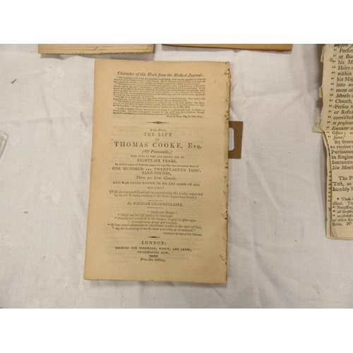 21 - Pamphlets & Ephemera.  5 various items incl. Report of the Proceedings at a Meeting of... 