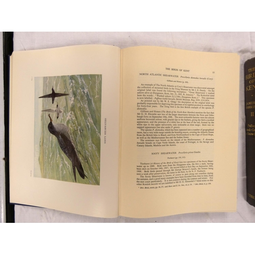 36 - HARRISON JAMES M.  The Birds of Kent. 2 vols. Col. & other plates. Quarto. Orig. blue ... 