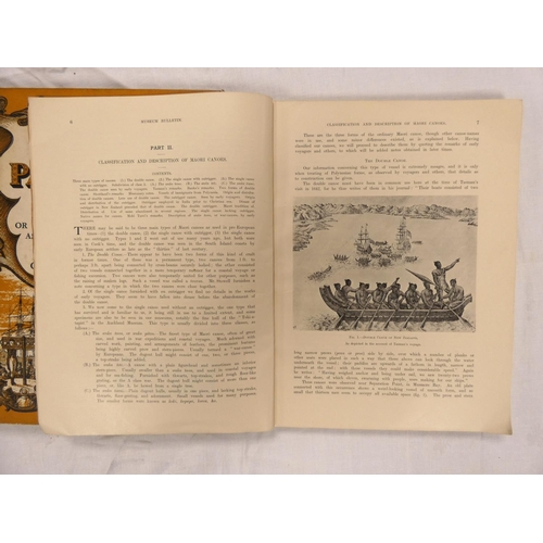 52 - BEST ELSDON.  The Maori Canoe. Illus. Quarto. Soiled orig. wrappers. Dominion Museum Bulle... 