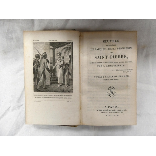 53 - DE SAINT-PIERRE J. H. B.  Oeuvres Completes. 19 vols. Eng. frontis & plates. Small 12m... 