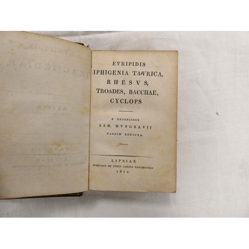 54 - SCHAEFER G. H. (Ed).  Corpus Poetarum Graecorum. 4 vols. in two. 16mo. Dark morocco extra,... 