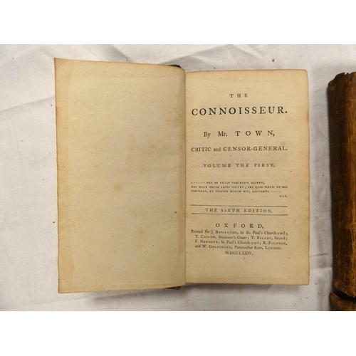 66 - (COLMAN G. & BONNELL T., Eds).  The Connoisseur by Mr. Town, Critic & Censor-General. 4 vols... 