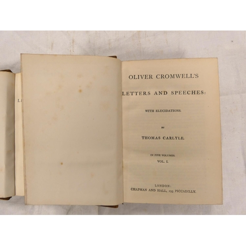 78 - CARLYLE THOMAS (Ed).  Oliver Cromwell's Letters & Speeches. 5 vols. in two. Handsome c... 