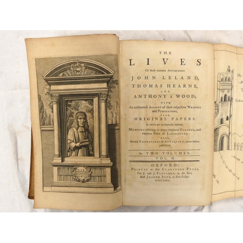 86 - (HUDDESFORD WILLIAM. Ed.).  The Lives of Those Eminent Antiquaries John Leland, Thomas Hea... 