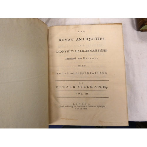 91 - SPELMAN EDWARD.   The Roman Antiquities of Dionysius Halicarnassensis, Translated into Eng... 