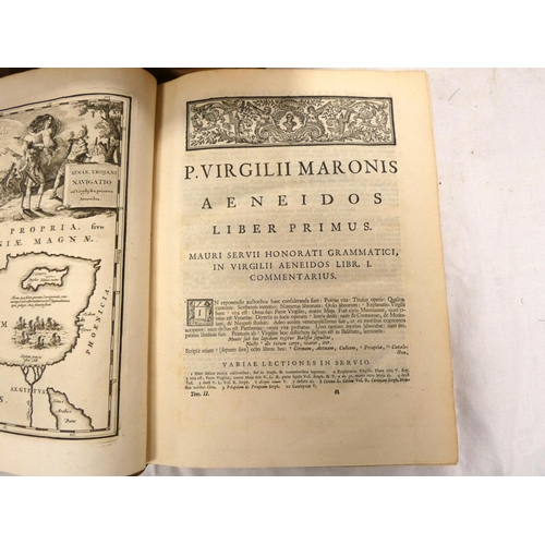 92 - VIRGIL.  Opera, Cum Integris & Emendatioribus Commentariis. 4 vols. Half titles. Eng. ... 