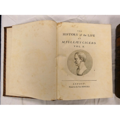 93 - MIDDLETON CONYERS.  The History of the Life of Marcus Tullius Cicero. 2 vols. Port. vignet... 