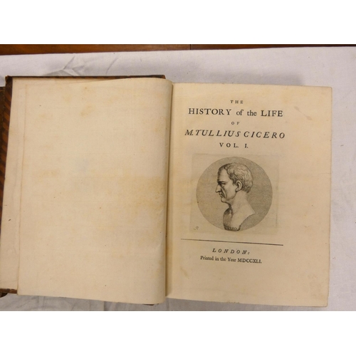 93 - MIDDLETON CONYERS.  The History of the Life of Marcus Tullius Cicero. 2 vols. Port. vignet... 