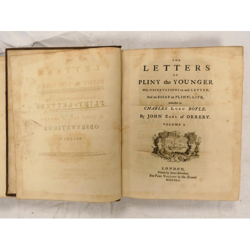 94 - PLINY THE YOUNGER.  The Letters ... With Observations on Each Letter & An Essay on Pli... 