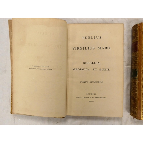 99 - VIRGILIUS MARO.  Bucolica, Georgica et Aeneis. 2 vols. Half titles, much browning to half ... 