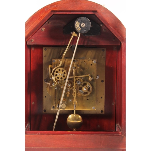 230 - Gustav Becker arch top mantel clock, with chime and silent dial.