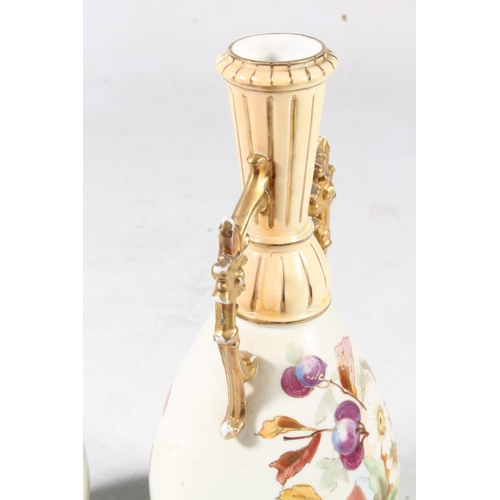 248 - Pair of continental blush ivory porcelain vases, 22cm high.