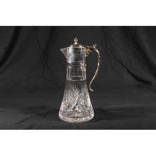 291 - Edinburgh Crystal glass and silver-plated claret jug celebrating the 1995 tercentenary of The Bank o... 