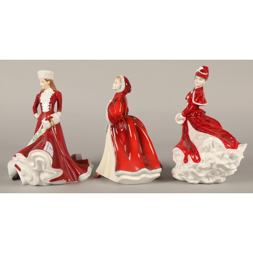 1 - Three Royal Doulton figurines to include Christmas Day 2007 HN4911, Christmas Day 2003 HN4552, and R... 