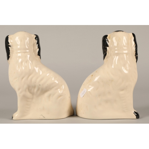 4 - Pair of wally Staffordshire dogs, each 22cm high