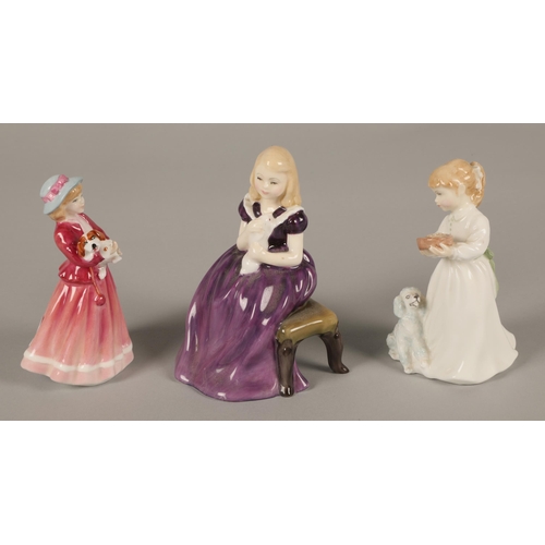 5 - Three Royal Doulton figurines to include Affection HN2236, Dinnertime HN3726, and My First Figurine ... 