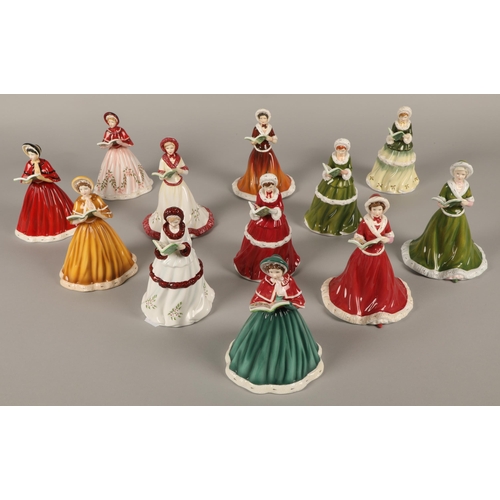 8 - Twelve Royal Doulton figurines The Twelve Days of Christmas full set from First to Twelfth(12)