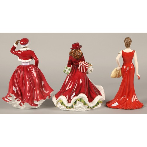 13 - Three Royal Doulton Figurines to include Christmas Day 2010 HN5379, Midnight Premier HN4765, and Hel... 