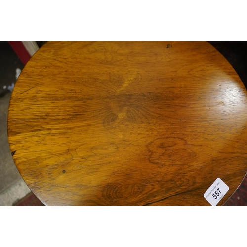 557 - Victorian rosewood occasional table, 73cm high.