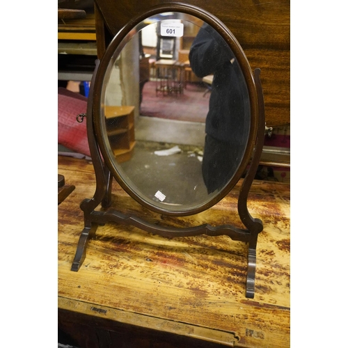 601 - Reproduction oval toilet mirror.