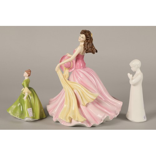 15 - Three figurines to include Coalport Skye Bright and Mary, and a Royal Doulton Images Prayers HN4378(... 