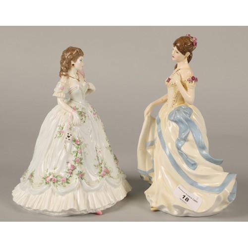 18 - Royal Doulton figurine Key to my Heart HN5375 limited edition no. 63/4950 and a Royal Worcester figu... 