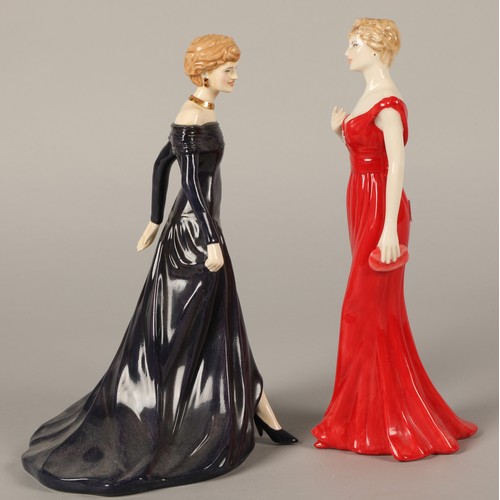 24 - Two Diana, Princess of Wales, figurines Royal Doulton and Royal Worcester(2)