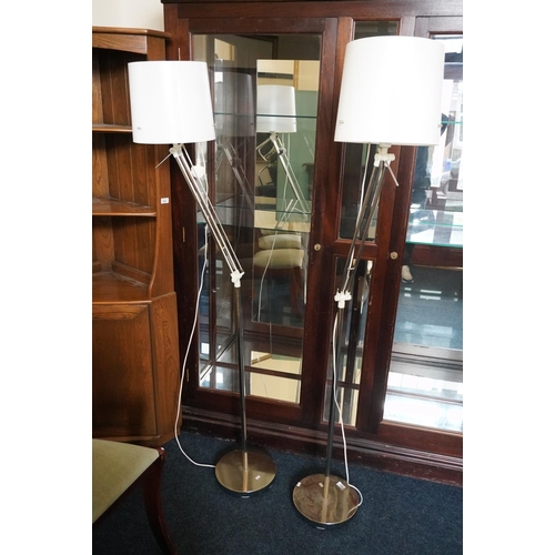 621 - Pair of Ikea adjustable standard lamps.