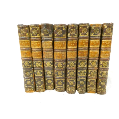 67 - MOLIERE.  Oeuvres. The set of 8 vols. Eng. frontis. Rubricated titles. Mottled calf, marbl... 