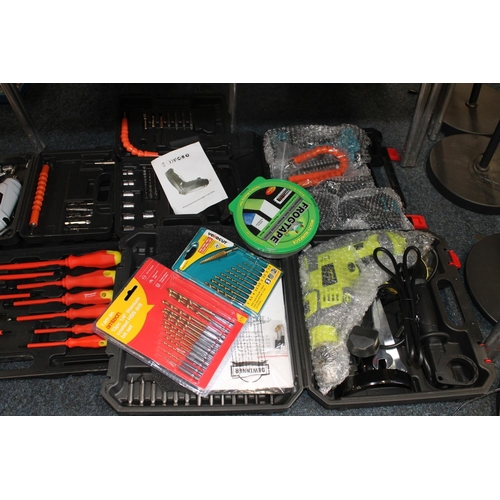 150 - Boxed toolsets to include a Dewinter drill, an electric screwdriver, screwdriver sets, etc.