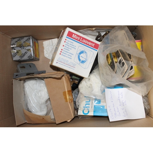 390H - Box containing tools, locks, air conditioner, etc.