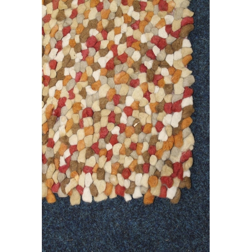 615 - Modern multi-colour deep pile rug, 234cm x 164cm.