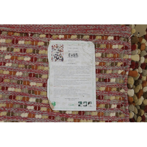 615 - Modern multi-colour deep pile rug, 234cm x 164cm.