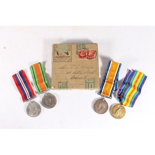 1145 - Medals of 129667 Private J Smith of the Machine Gun Corps comprising a WWI war medal and victory med... 