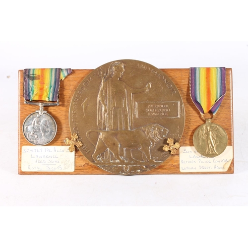 1153 - Medals of 325767 Private Alexander Sutherland Lawrence of the 9th Battalion Royal Scots who died 12t... 