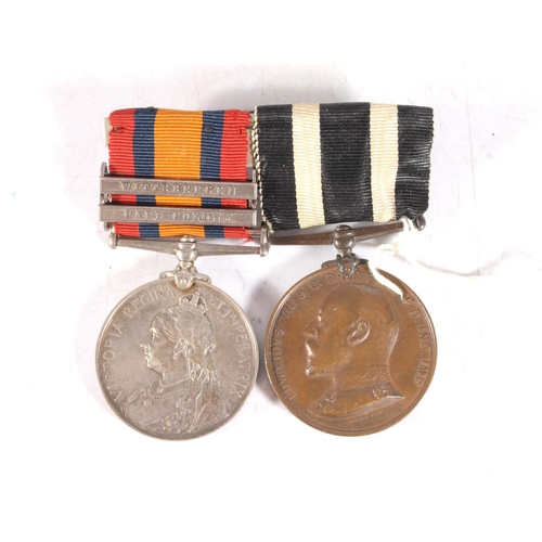 1079 - Medals of 656 Orderly W E Jay of the St Johns Ambulance Brigade comprising Boer War Queens South Afr... 