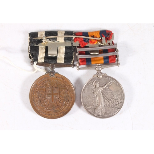 1079 - Medals of 656 Orderly W E Jay of the St Johns Ambulance Brigade comprising Boer War Queens South Afr... 