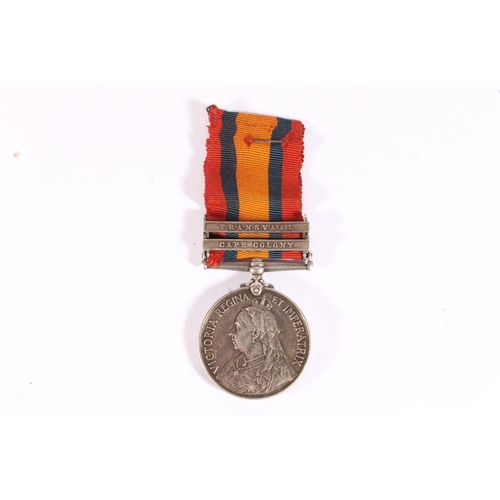 1093 - Medal of 5392 Private F Hastwell of the Northumberland Fusiliers comprising Boer War Queens South Af... 