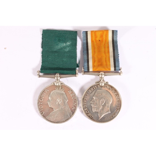 1107 - Medals of Sergeant G Fair of the 2nd Battalion Kings Own Scottish Borderers comprising Victorian Vol... 