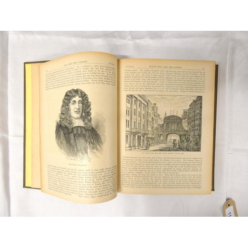 112 - THORNBURY WALTER.  Old & New London. 6 vols. Plates & illus. Quarto. Brown cloth. ... 