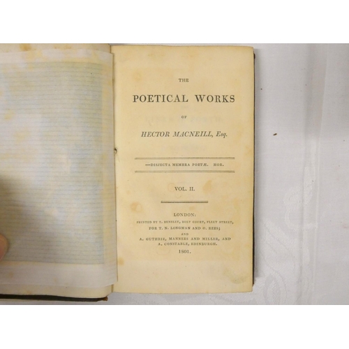 129 - MACNEILL HECTOR.  The Poetical Works. 2 vols. Eng. port. frontis & eng. plates. Tree c... 