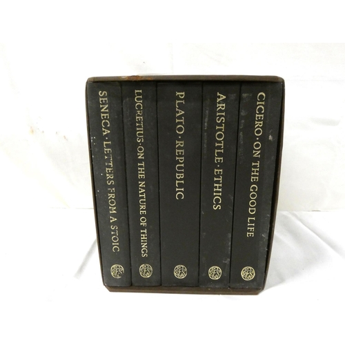 139 - Folio Society.  Great Philosophers of the Ancient World. 5 vols. in slip case. Some soiling & we... 