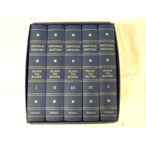 140 - Folio Society.  Pliny, Natural History. 5 vols. in slip case.